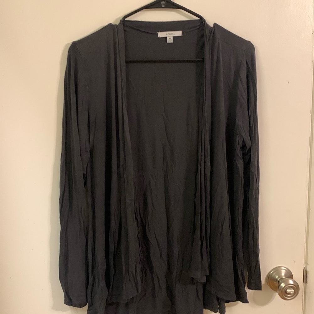 Grey stretch cardigan style long sleeve